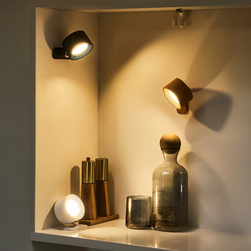 Ideoon 4er-Set LED Wandleuchte Kabellos – Gold, Dimmbar, Mit Fernbedienung Und Timer, Akku 5200 MAh, USB Aufladbar, 2800K/4500K/6000K Kabellose LED Wandleuchte Gold