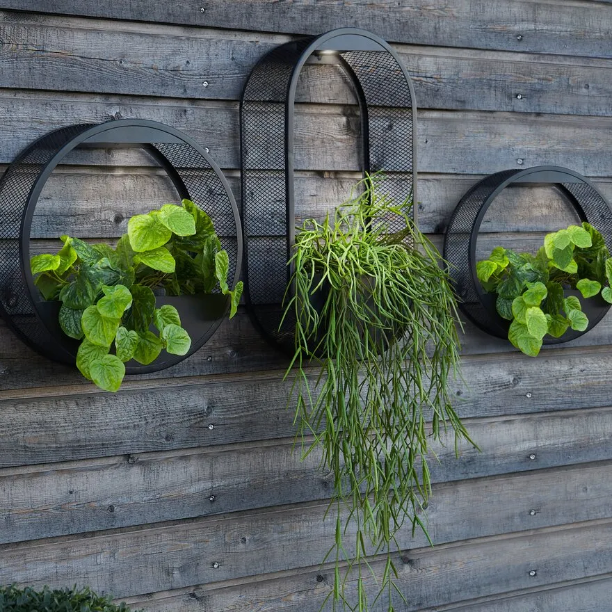 plant hanger with solar light Solar Powered Wall Pot Light – Creative.Lighting