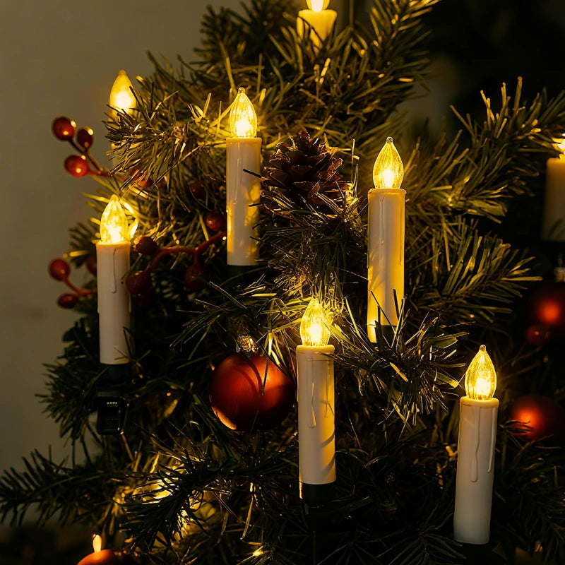 무선 클립온 크리스마스 촛불 조명