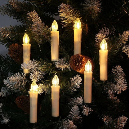 무선 클립온 크리스마스 촛불 조명