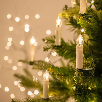 무선 클립온 크리스마스 촛불 조명