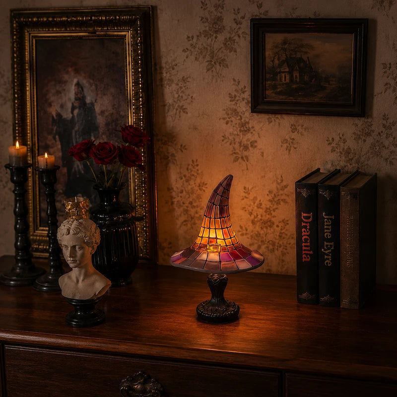 Witch Hat Mosaic Table Lamp