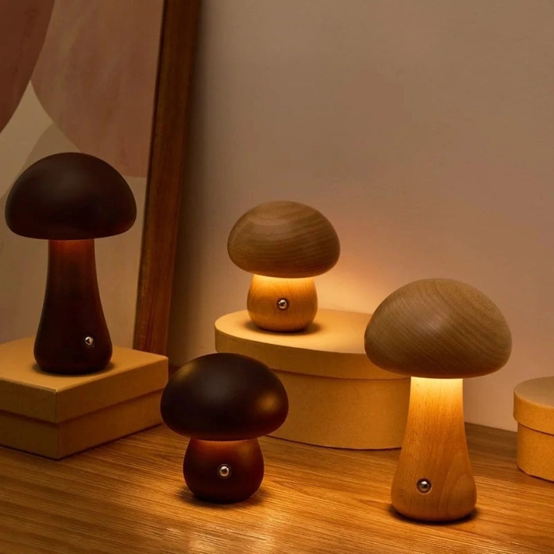 Lumishroom™ 木製テーブルランプ