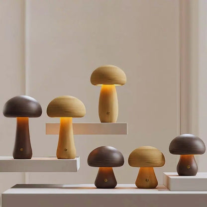 Lumishroom™ 木製テーブルランプ