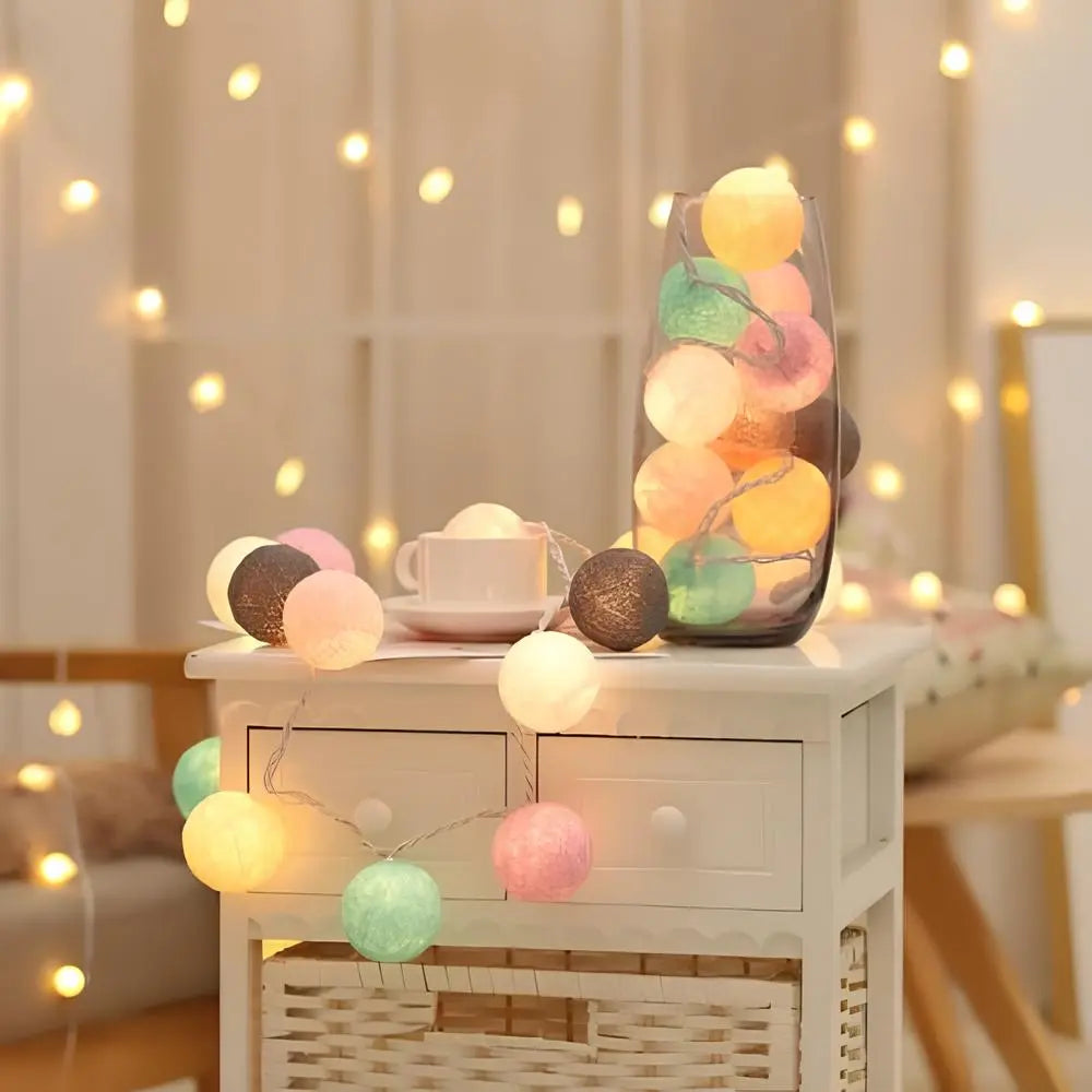 Cotton Ball Garland