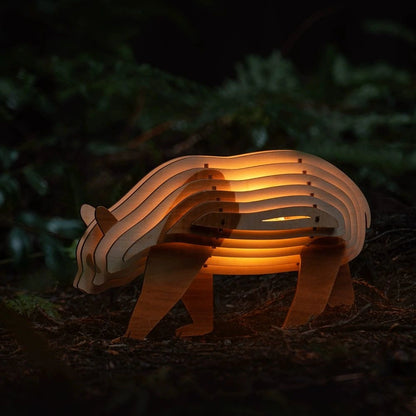 WildCraft™ Lampe en bois avec animaux