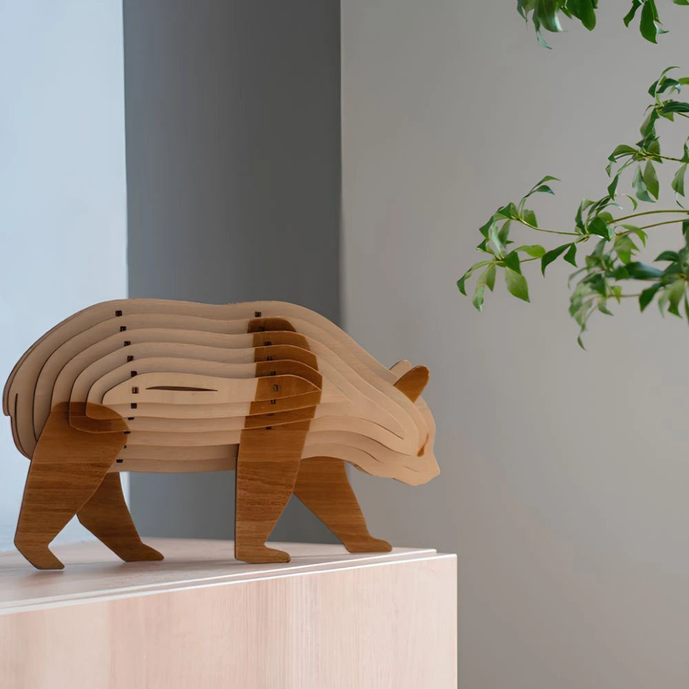 WildCraft™ Lampe en bois avec animaux