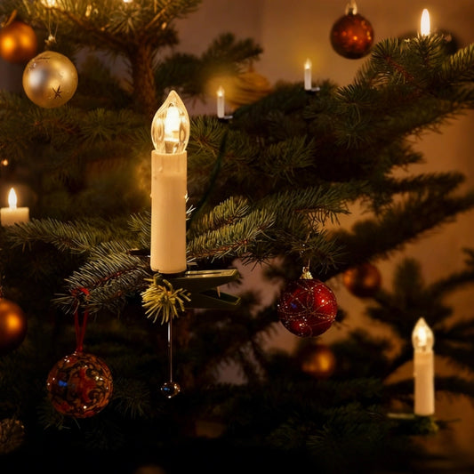 クリップ式コードレスクリスマスキャンドルライト