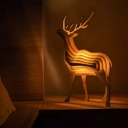 WildCraft™ Lampe en bois avec animaux