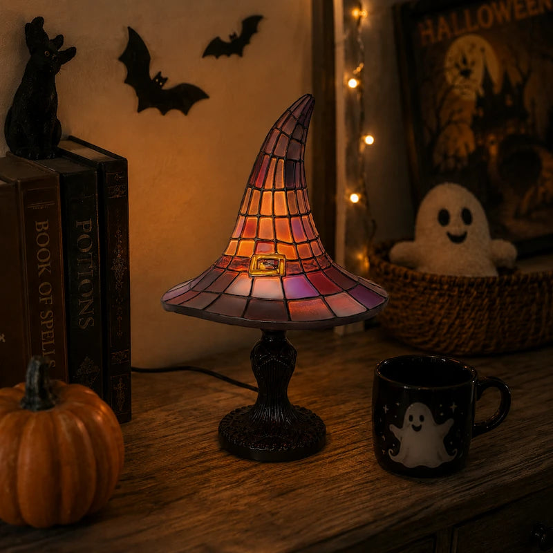 Witch Hat Mosaic Table Lamp