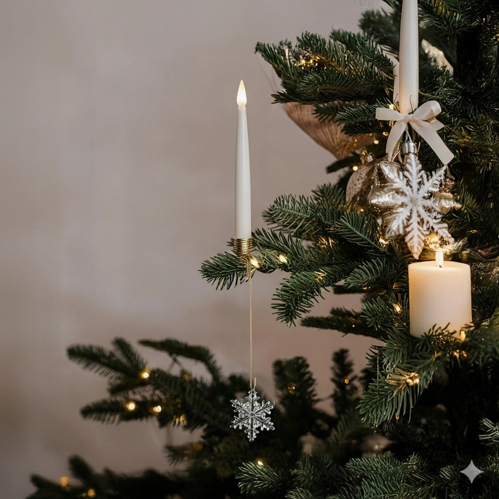 נרות לעץ חג המולד ללא להבה