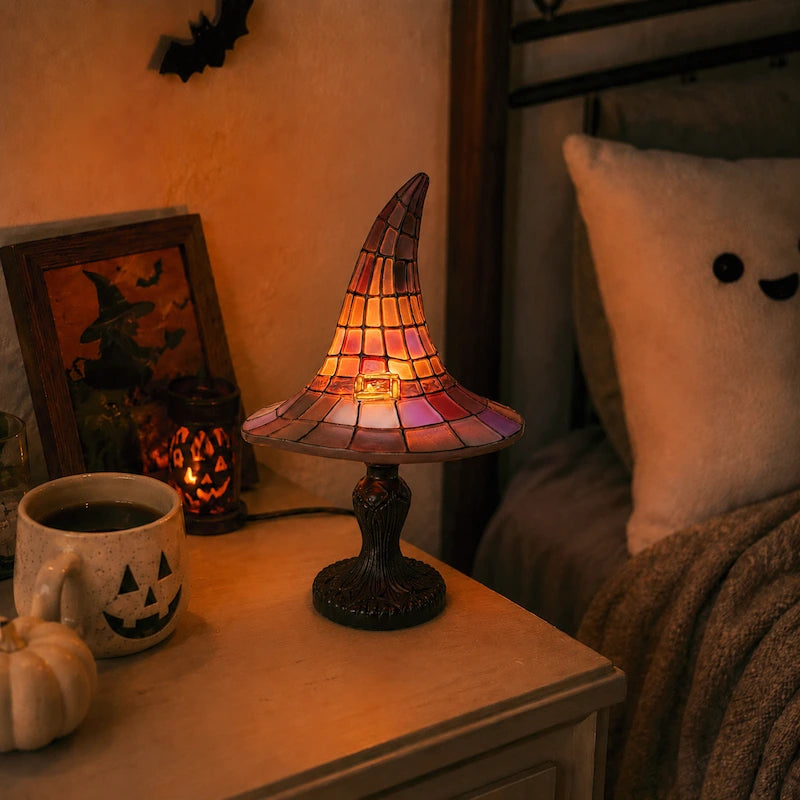 Witch Hat Mosaic Table Lamp