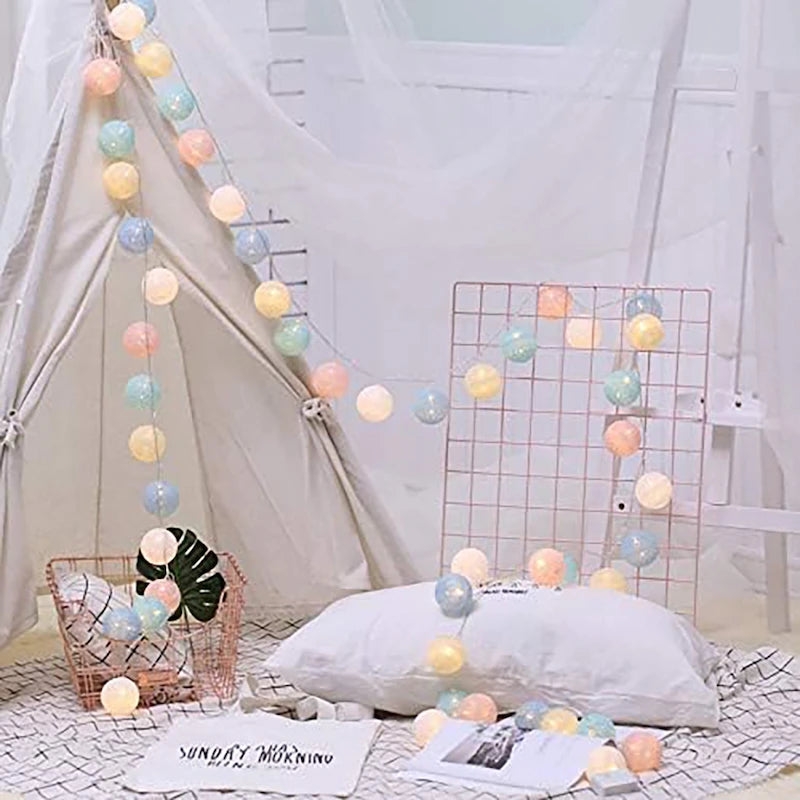 Cotton Ball Garland