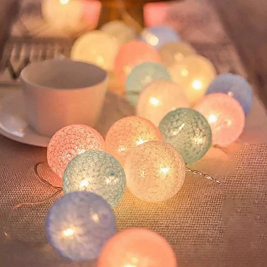 Cotton Ball Garland
