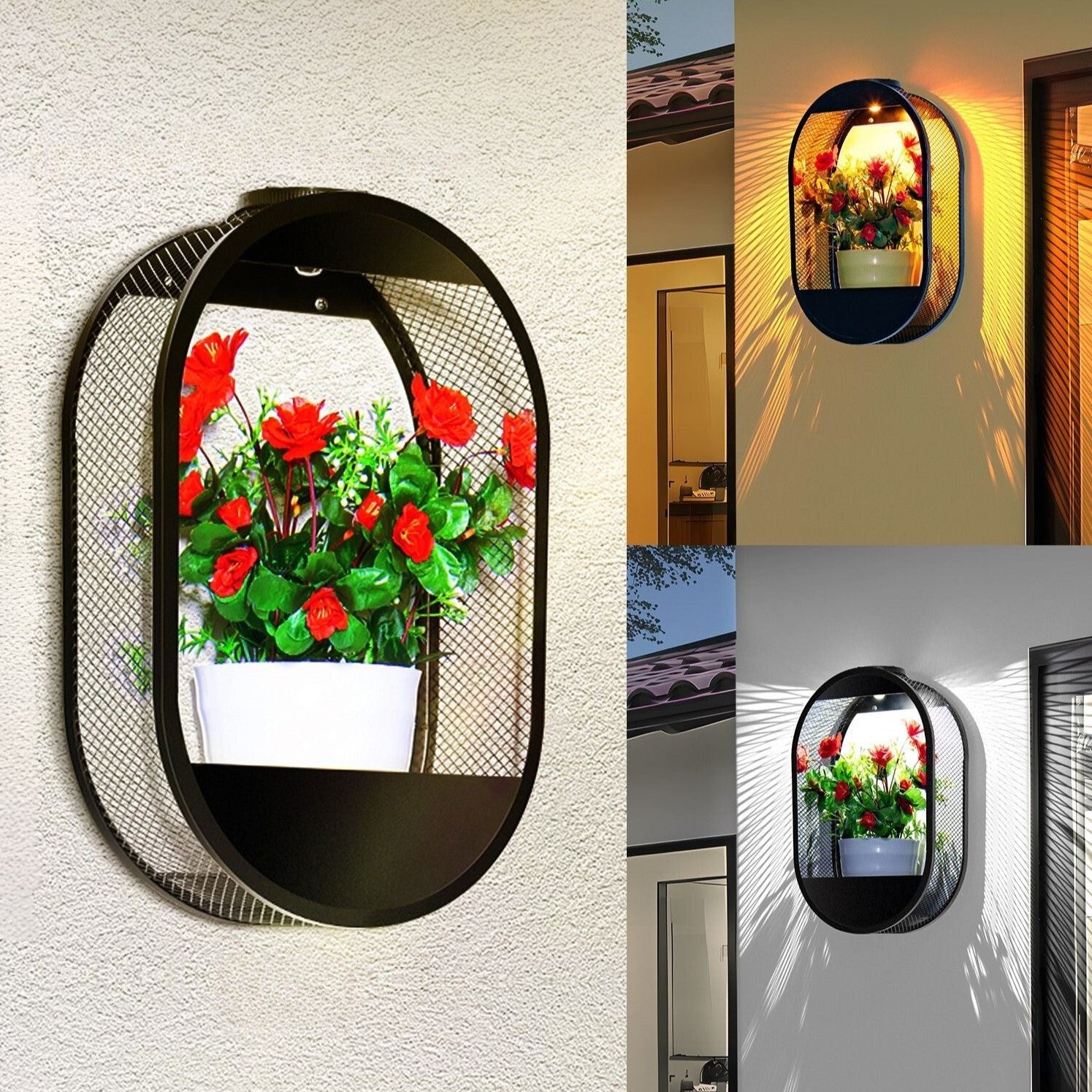 plant pots with lights Solar Powered Wall Pot Light – Creative.Lighting
