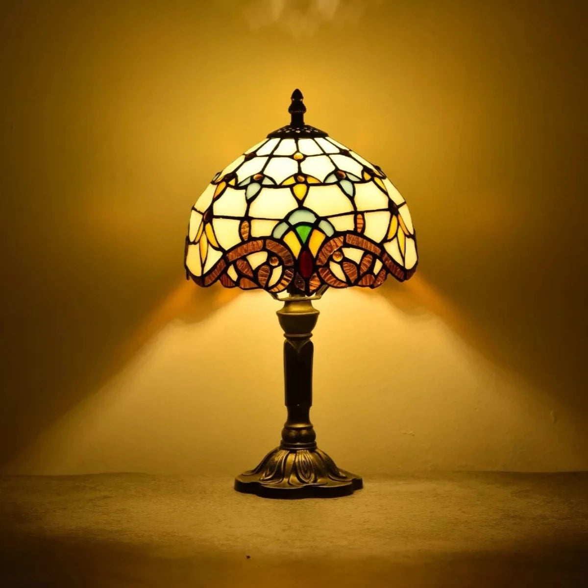 Antique Stained Glass Lamp