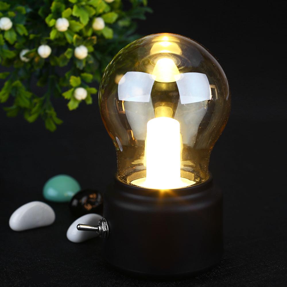 Retro lampada di lampadina, USB ricaricabile LED Night Light Mini