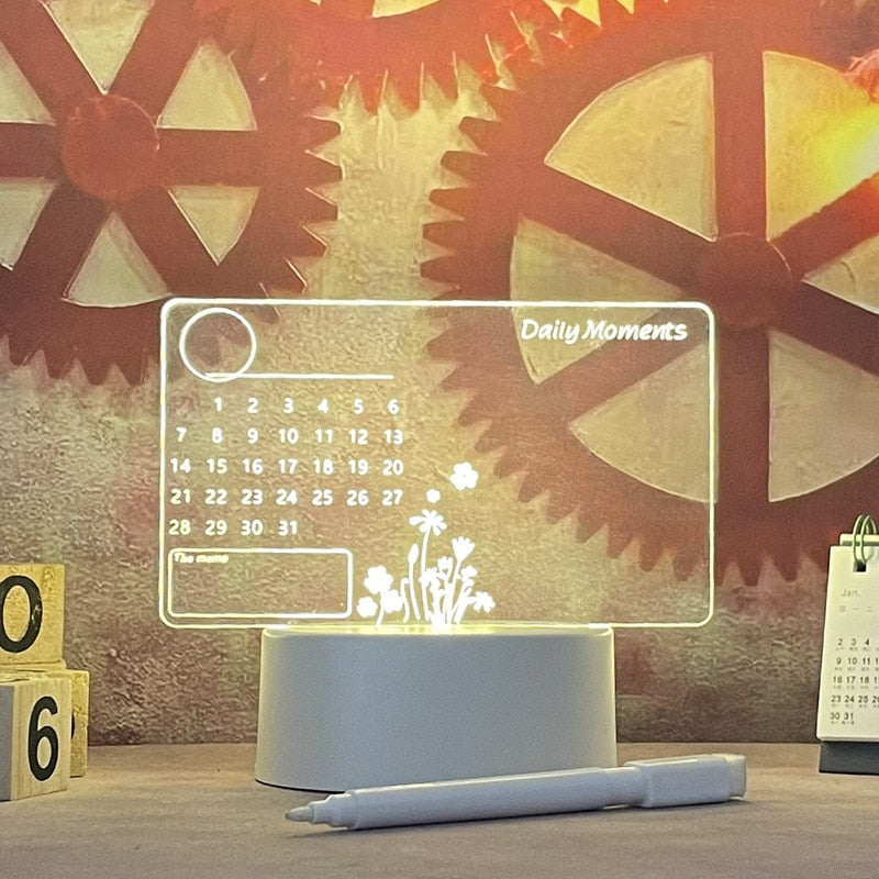 Bacheca Messaggi Luminosa Con LED Colorati - Lavagna Note Illuminata Per Casa, Ufficio, Scuola