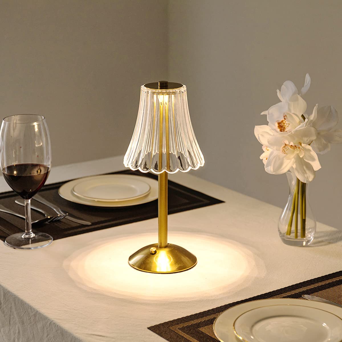 Golden Crystal Table Lamp –